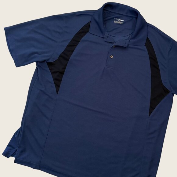 Grand Slam Mens Polo Shirt Size XXL Navy Blue Black Short Sleeve Performance - Picture 1 of 8